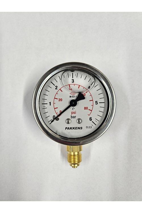 Çap 63 Alttan 6 Bar Gliserinli Manometre