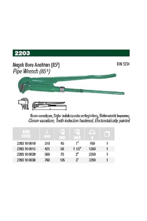 1.1/2" Maşalı Boru Anahtarı 2203 10 0015