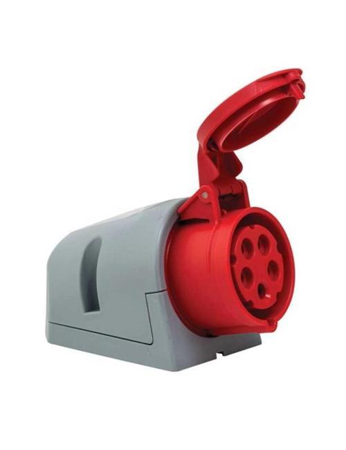 406607V 5x16A Ip44 Duvar Prizi Eğik Gövdeli Vidalı Bağlantı 380 415 V