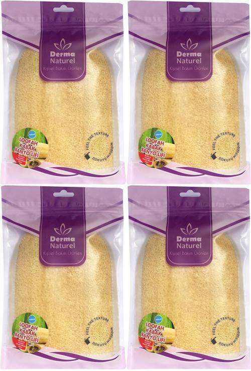 Loofah Kabak Havlu Banyo Eldiveni (15*24CM) MS-11 (4 Lü Set)