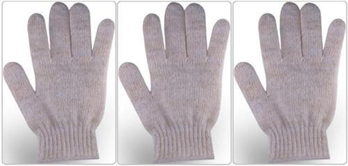 Therapy Saf Yün Parmaklı Banyo Eldiveni T-478 (3 Lü Set)
