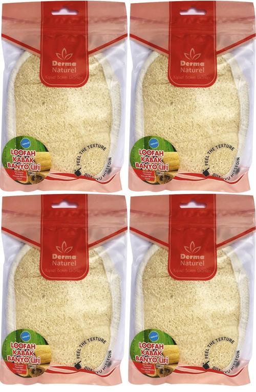 Loofah Kabak Banyo ve Yüz Lifi (15*24CM) MS-10 (4 Lü Set)