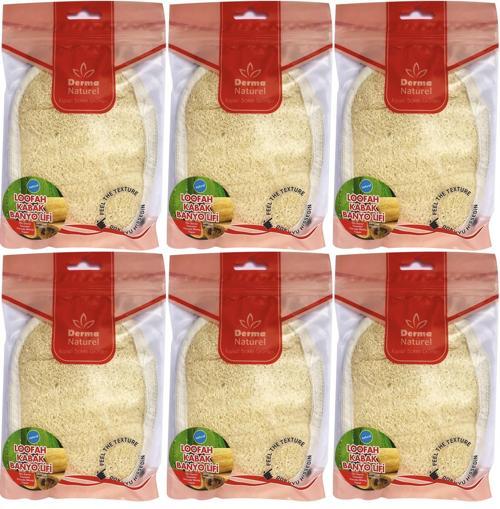 Loofah Kabak Banyo ve Yüz Lifi (15*24CM) MS-10 (6 Lı Set)