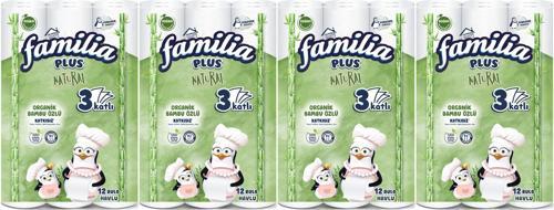 Kağıt Havlu Natural (3 Katlı) Organik Bambu özlü 48 Li Pk  (4PK*12)