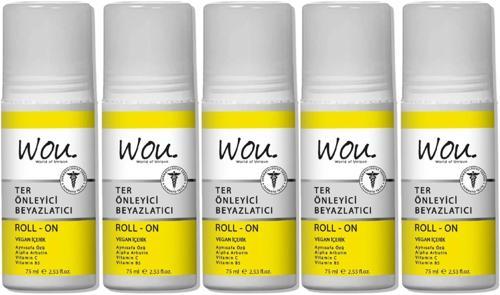 Wou World Of Unique Roll-On Unisex Deodorant 75ML Ter Önleyici Beyazlatıcı (5 Li Set)