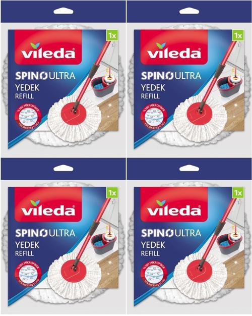 Spino Ultra Yedek Mop Paspas Ucu (%100 Mikrofiber) (4 Lü Set)