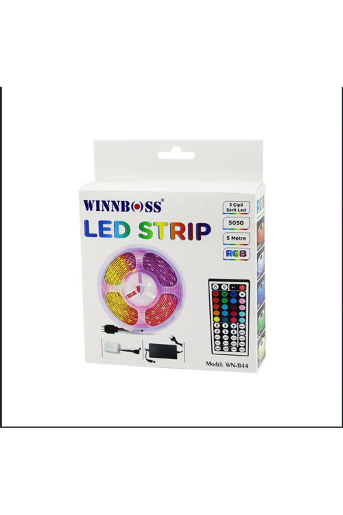  Led Strip WN-1144 5050 Smd Type - 3 Çipli Rgb Kumandalı, Şerit Led 5 Metre