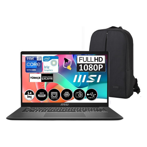 Modern 14 F13MG-257XTR Intel Core I7 1355U 64GB 512GB SSD Windows 11 Pro Taşınabilir Bilgisayar 14" Fhd Taşınabilir