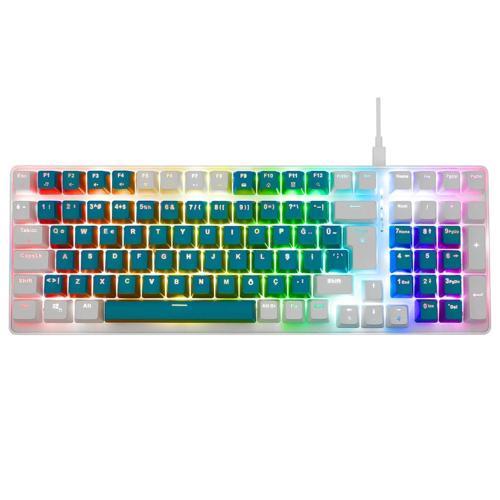 Emachines, Eak100, Yeşil/beyaz, Usb Kablolu, Rgb Backlight, Red Switch, Mekanik, Türkçe Q, 100