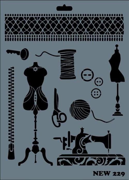 Stencil Boyama Şablonu 25x35 cm. NEW-229