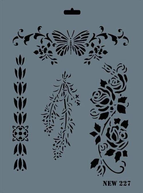 Stencil Boyama Şablonu 25x35 cm. NEW-227