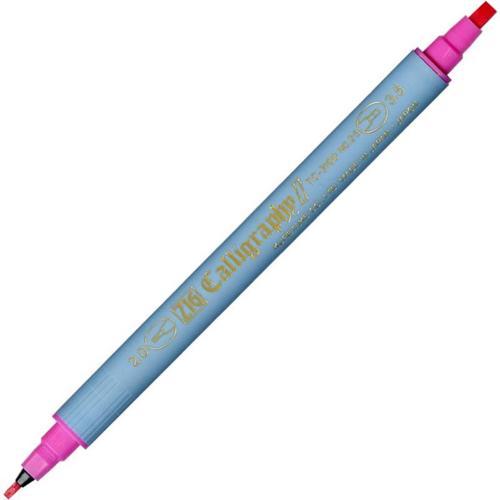 Kaligrafi Kalemi Çift Uçlu 2 mm. + 3.5 mm. Pembe