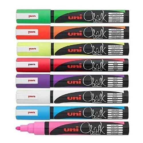 Chalk 1.8-2.5 mm Yuvarlak Uç Su Bazlı Sıvı Tebeşir Kalemi Seti 8 Renk