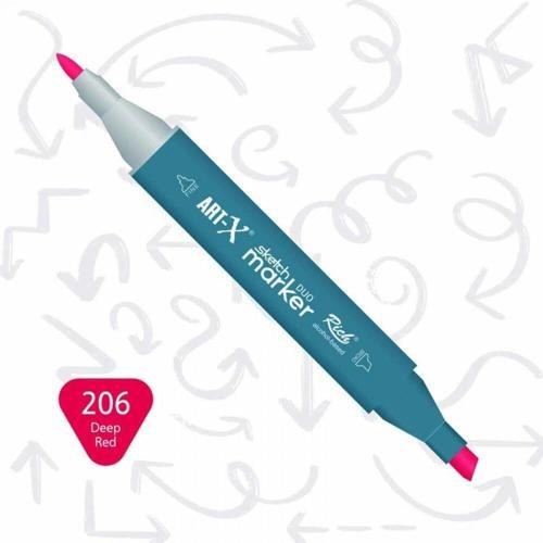 Supertrend Sketch Marker Duo Çift Uçlu Marker Kalem 206 Deep Red