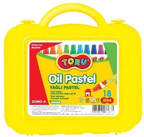Toru Pastel Boya 18 Renk Plastik Çantalı (262118)