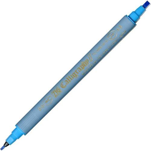 Kaligrafi Kalemi Çift Uçlu 2 mm. + 3.5 mm. Açık Mavi