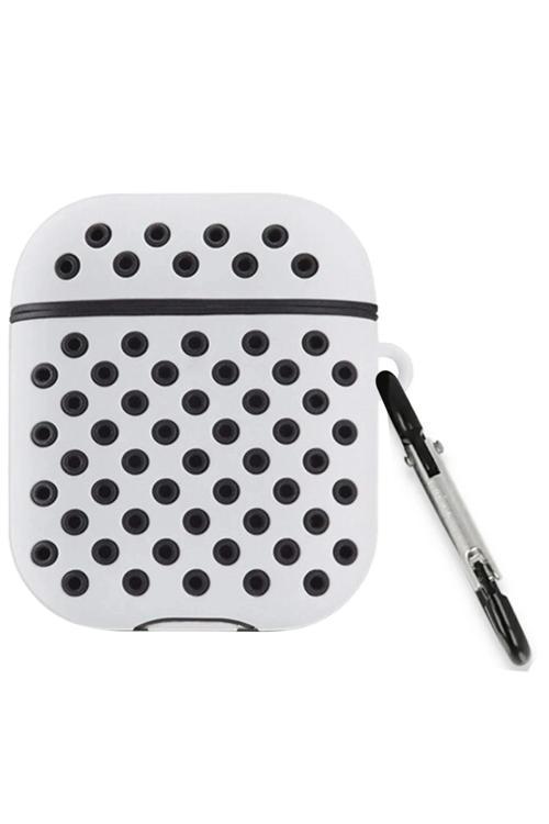 Airpods 2 (2.nesil) Spor Delikli Kılıf - Gri-Siyah-(5796)