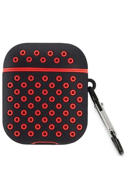 Airpods 3 (3.nesil) Spor Delikli Kılıf - Siyah-Kırmızı-(5796)