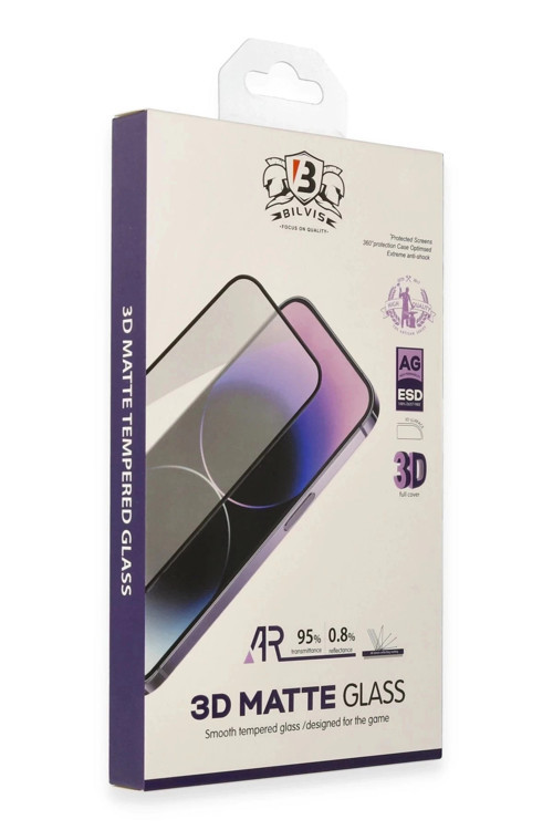 iPhone 15 Bilvis 3D Mat Cam Ekran Koruyucu-(5796)