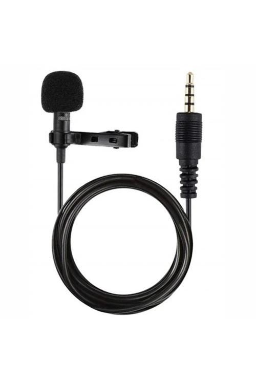 3.5mm Jak 1.5 Metre Double Mikrofon - Siyah-(5796)