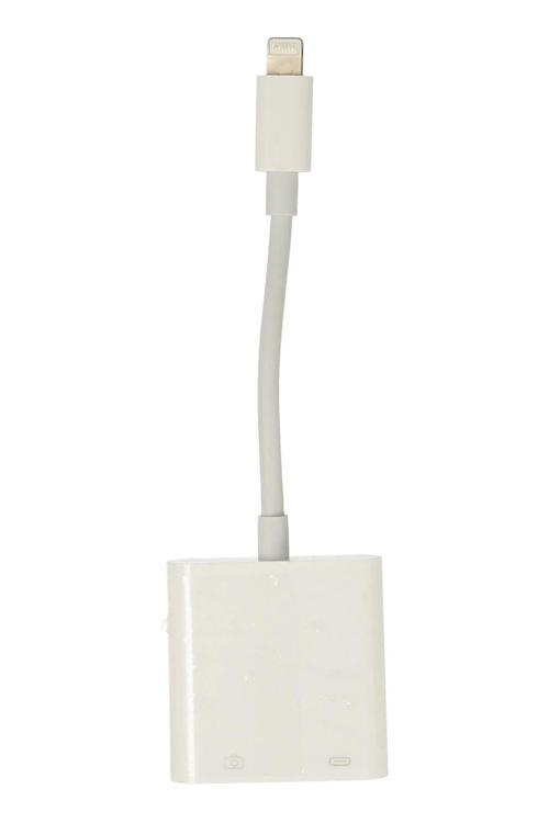 APR22 Iphone Otg 2in1 - Beyaz-(5796)