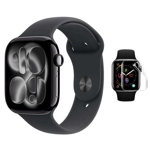 Apple Watch Series 11 42MM 3 Adet Uyumlu Şeffaf Ultra koruyucu Nano Jelatin