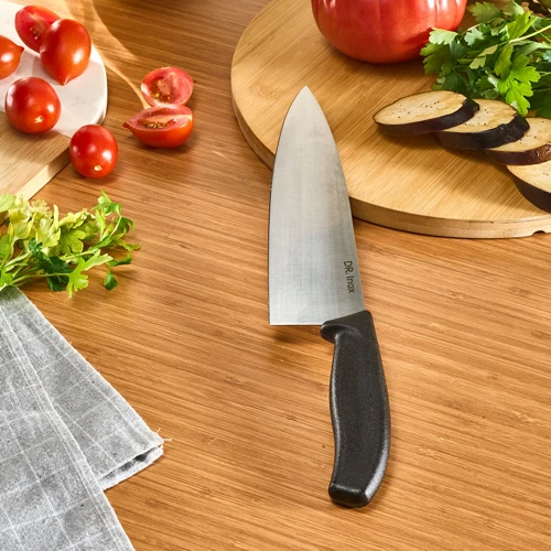 Dr. Inox Şef Bıçağı 33 cm Siyah