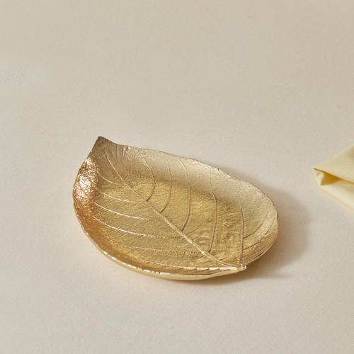 Leaf Dekoratif Tabak Gold 21x15x2,5 cm