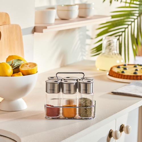 Ripple 7 Parça Baharat Seti Inox