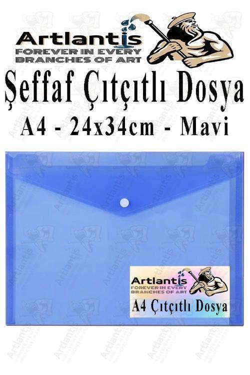 A4 Çıtçıtlı Dosya Şeffaf Renkli Zarf Dosya 1 Adet Çıt Çıtlı Dosya Su Geçirmez 100 Yaprak Kapasite