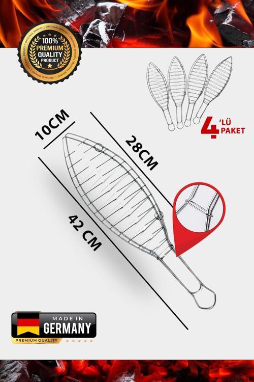 Fischbrater Balık Izgara Teli 4'lü Set