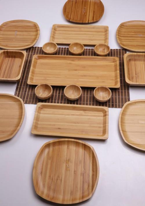 Bambu Elegance 6 Kişilik 17 Parça Doğal Bambu Kahvaltı Takımı - Kahvaltı Seti