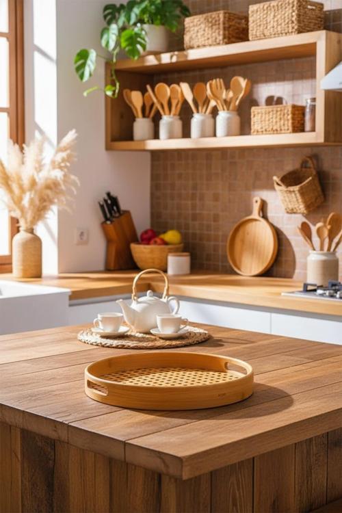 Bambu Sunum Tepsi - 35 cm