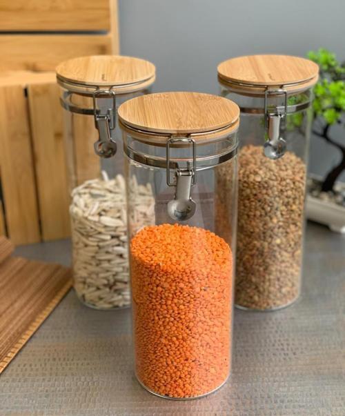 Mada 1300ml 20 Cm 6 Lı Kelepçeli Vakumlu Boroslikat Cam Set