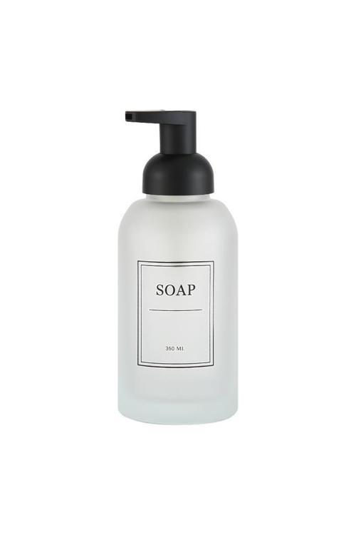 Sablaj Beyaz Cam Sıvı Sabunluk 350 Ml
