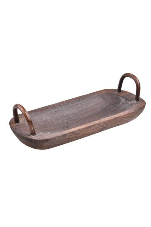 Bavola - Kulplu Tepsi Oval Küçük