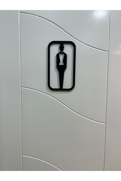 Wc Kapı Tabelası – Bay Tuvalet Kapı Sticker Seti