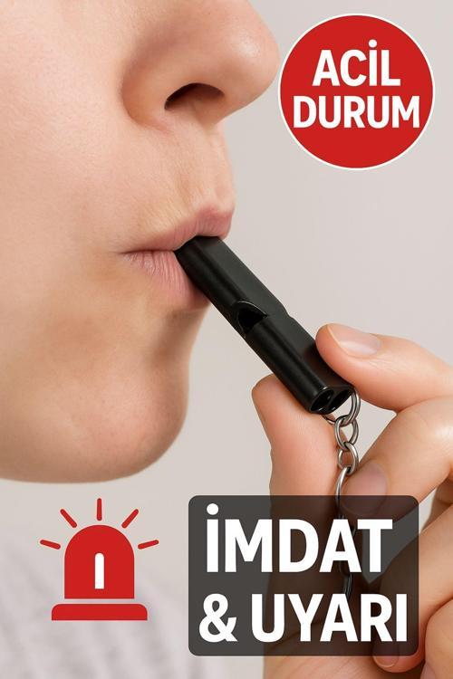 Acil Durum İmdat Düdüğü – Metal Gövde, Anahtarlık Özellikli Kamp, Balıkçılık, Yürüyüş İçin
