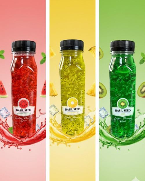 FESLEĞEN TOHUMLU KARPUZ,ANANAS,KİVİ AROMALI 3'LÜ SET 250 ML