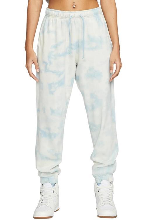 Sportswear Jersey Mid Rise Loose Fit Women's Cloud Dye Kadın Bol Kesim Eşofman Altı Beyaz Mavi