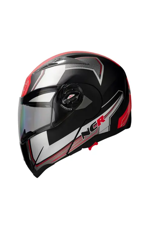 Kask Çene Açılır Vizörlü Kırmızı (Ece Belgeli)