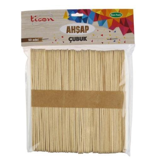 Ticon Dondurma Çubuğu Renksiz İnce 50Li - 3 paket