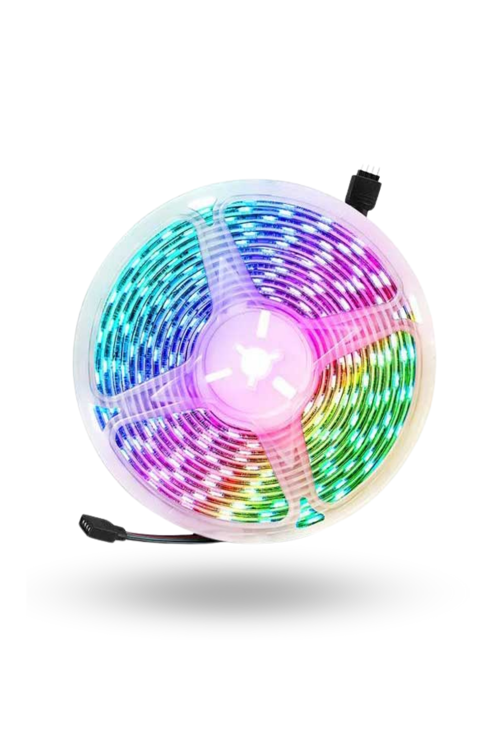 Büro Ev Ofis Aydınlatması için 5MT Kumandalı 3Chipli Smd Rgb Led Şerit Lamba
