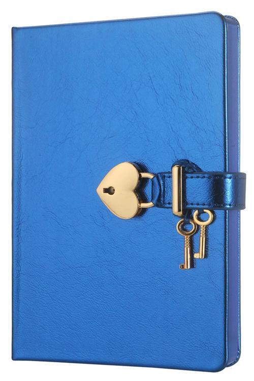 Victoria's Journals Hush Kilitli Not Defteri 160 Yaprak Çizgisiz Mavi 4402 13x18Cm