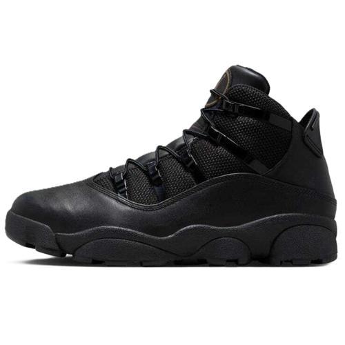 Air Jordan Winterized 6 Rings Mens Sneaker Shoes Hakiki Deri Su Geçirmez Erkek Günlük Spor Ayakkabı Siyah