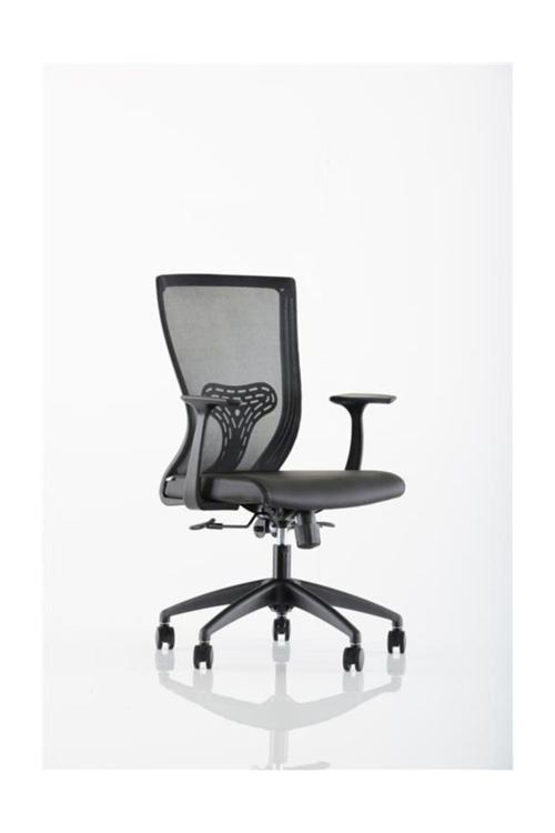 New Quatro 100T Yeni Fileli Ofis Şef Çalışma Koltuğu Siyah Kumaş