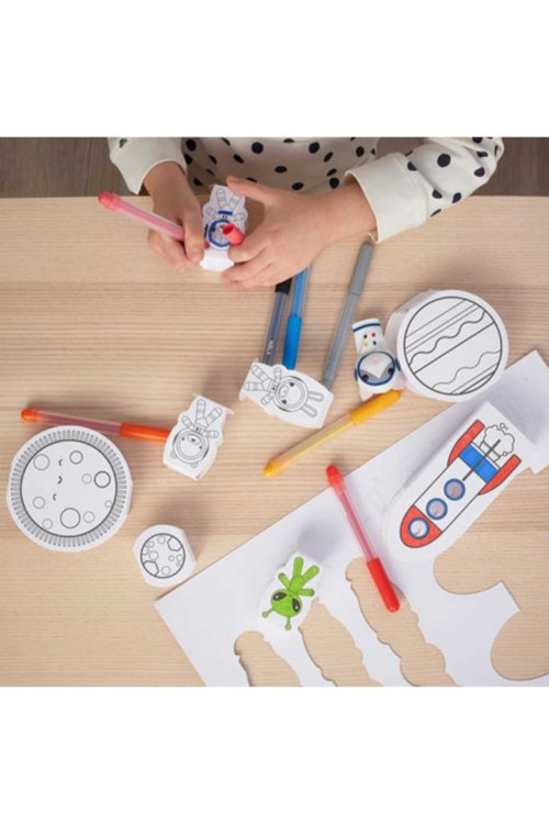 Aftonsparv Karton Boyama Şablonu, Beyaz, 15 Parça Bs Dijital Mağazacılık