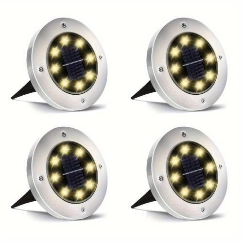 4 lü Solar Panelli Kazıklı Bahçe Aydınlatması