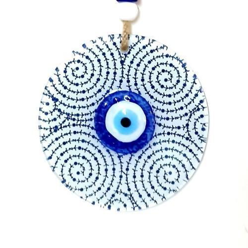 Altın Boynuz Modeli Nazar Füzyon Cam Duvar Dekoru