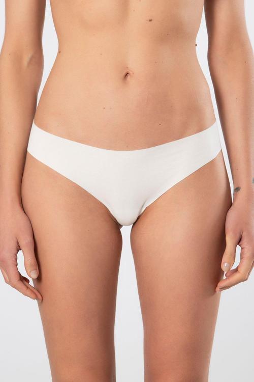 Kadın Lazer Kesim Pamuklu Brazilian Külot 908/Ekru